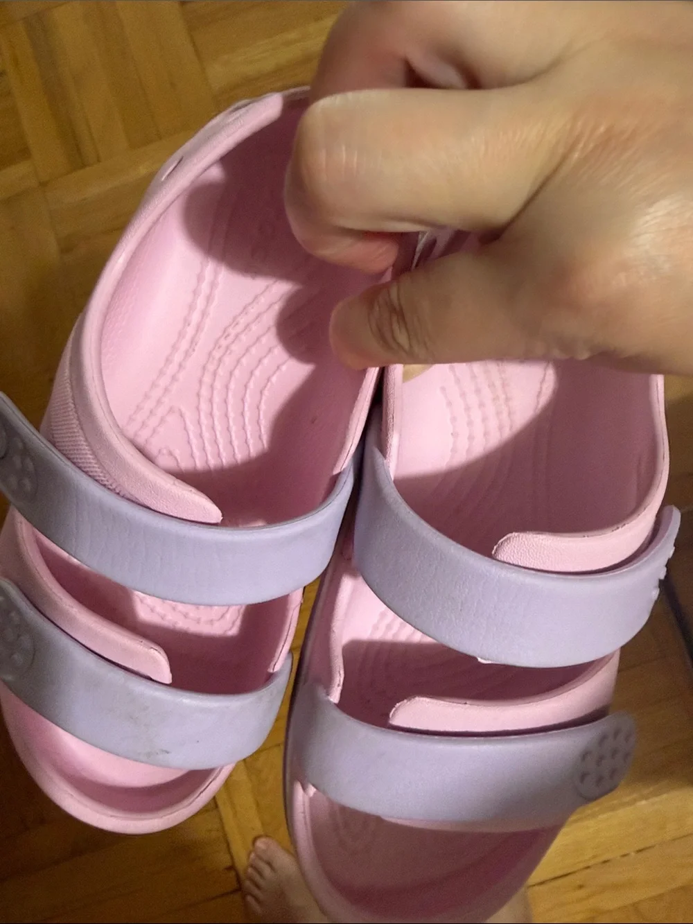CROCS Kids ballerina/lavender Sandals with Straps